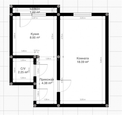 Продам однокомнатную (1-комн.) квартиру, Кабардинская ул, 230, Нальчик г