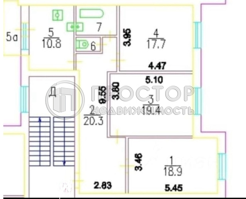 Продам трехкомнатную (3-комн.) квартиру, Дербеневская наб, 1/2, Москва г