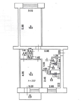 Продам двухкомнатную (2-комн.) квартиру, Волкова ул, 79, Казань г