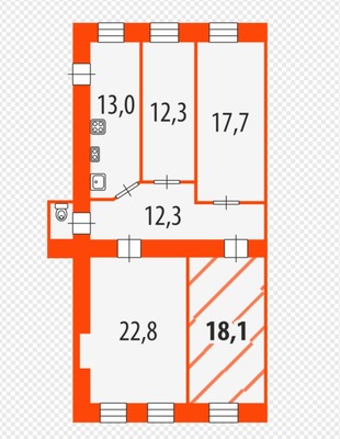 Продам комнату в 4-комн. квартире, Гороховая ул, 23А, Санкт-Петербург г