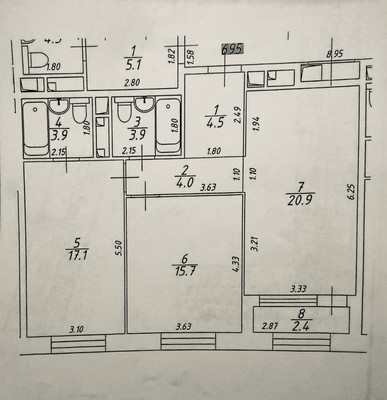 Продам двухкомнатную (2-комн.) квартиру, Новоалексеевская ул, 16к2, Москва г