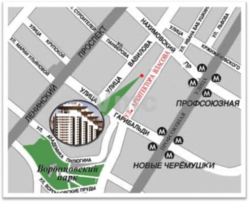 Сдам офисное помещение 543,3 м2, Архитектора Власова ул, 6, Москва г