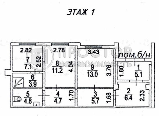 Сдам коммерческое помещение 61,9 м2, Защитников Москвы пр-кт, 5, Москва г