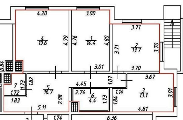 Продам трехкомнатную (3-комн.) квартиру, Кушелевская дор, 3к13, Санкт-Петербург г