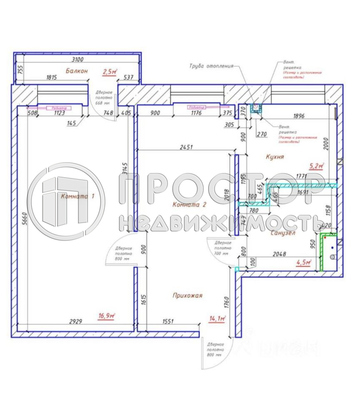 Продам двухкомнатную (2-комн.) квартиру, Барклая ул, 16к3, Москва г