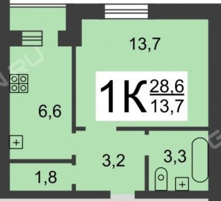 Продам однокомнатную (1-комн.) квартиру, Львовская ул, 23, Нижний Новгород г