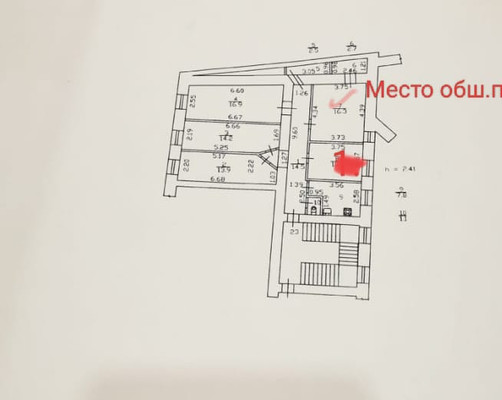 Продам комнату в 4-комн. квартире, Гороховая ул, 26А, Санкт-Петербург г