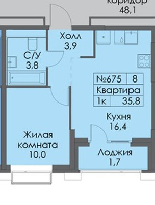 Продам однокомнатную (1-комн.) квартиру (долевое), Халитова ул, Казань г