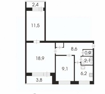 Продам трехкомнатную (3-комн.) квартиру, Искровский пр-кт, 4к3, Санкт-Петербург г