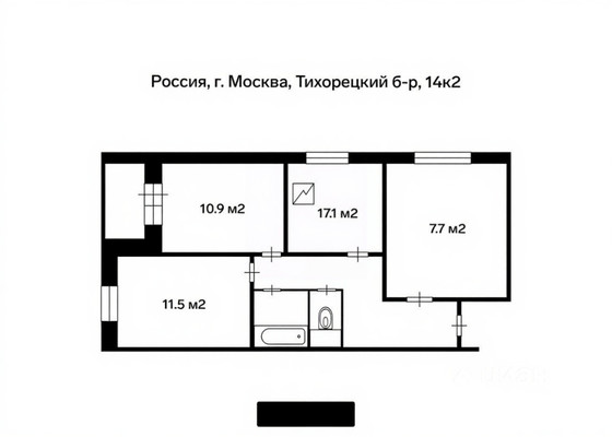 Продам трехкомнатную (3-комн.) квартиру, Тихорецкий б-р, 14к2, Москва г