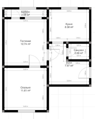 Продам двухкомнатную (2-комн.) квартиру, Кулиева пр-кт, 26, Нальчик г