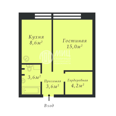 Продам однокомнатную (1-комн.) квартиру, 114а Волжский Бульвар кв-л, 114ак2, Москва г