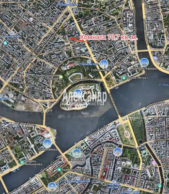 Продам комнату в 4-комн. квартире, Кронверкская ул, 17/1, Санкт-Петербург г