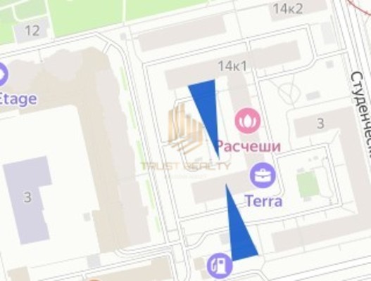 Продам трехкомнатную (3-комн.) квартиру, Студенческая ул, , 14к1с1, Санкт-Петербург г