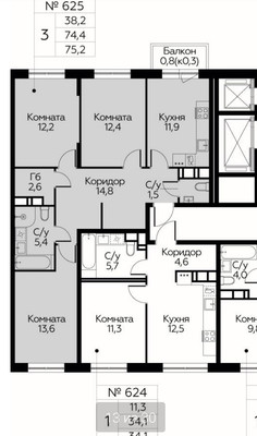 Продам трехкомнатную (3-комн.) квартиру (долевое), 4/1, Марьинская птицефабрика ОАО тер