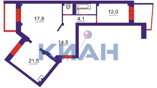 Продам трехкомнатную (3-комн.) квартиру, Мужества ул, 24, Красноярск г