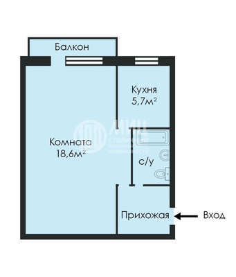 Продам однокомнатную (1-комн.) квартиру, Елизаветинский пер, 6, Москва г