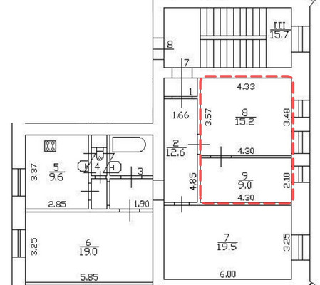 Продам 2-комн. в 4-комн. квартире, Среднеохтинский пр-кт, 19к19, Санкт-Петербург г
