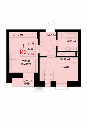 Продам однокомнатную (1-комн.) квартиру (долевое), Рауиса Гареева ул, Казань г