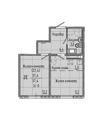 Продам однокомнатную (1-комн.) квартиру, Латвийская ул, 58к3, Екатеринбург г