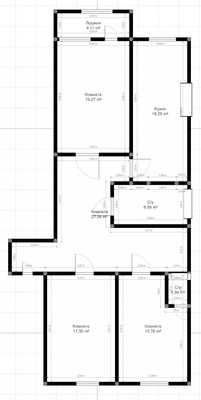 Продам трехкомнатную (3-комн.) квартиру, ОДС ул, 2ка, Нальчик г