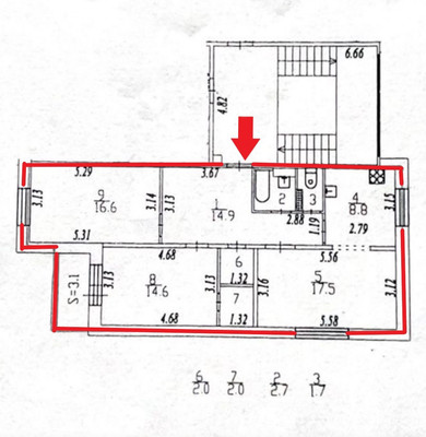 Продам трехкомнатную (3-комн.) квартиру, Гусарская ул, 4к10, Пушкин г