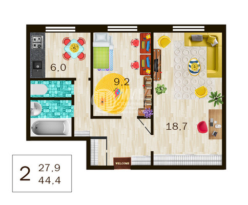 Продам двухкомнатную (2-комн.) квартиру, к200Б, Зеленоград г