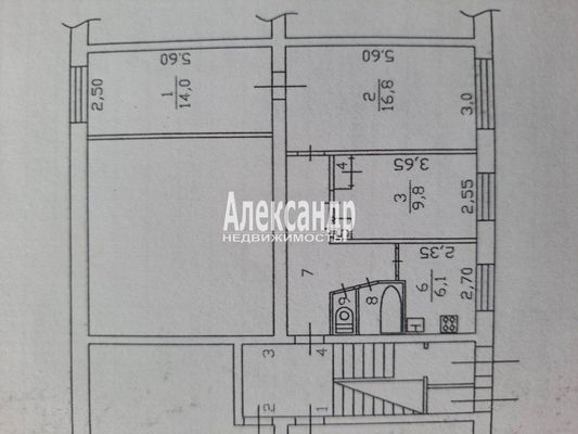 Продам трехкомнатную (3-комн.) квартиру, Новая ул, 16, Кировск г