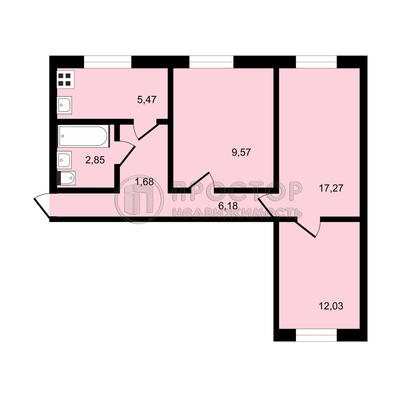 Продам трехкомнатную (3-комн.) квартиру, Комсомольский пр-кт, 19, Москва г