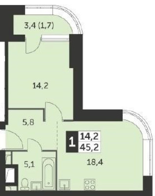 Продам однокомнатную (1-комн.) квартиру, Вильгельма Пика ул, 1к2, Москва г