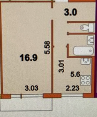 Продам однокомнатную (1-комн.) квартиру, Капитана Копытова ул, 43, Мурманск г