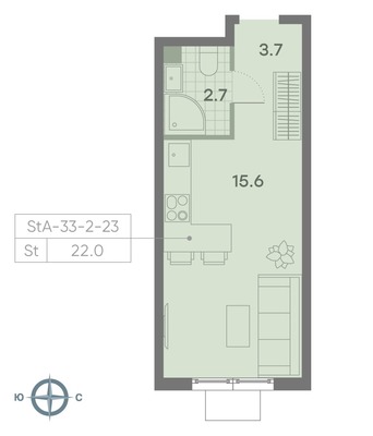 Продам однокомнатную (1-комн.) квартиру, Красного Маяка ул, 26к1, Москва г