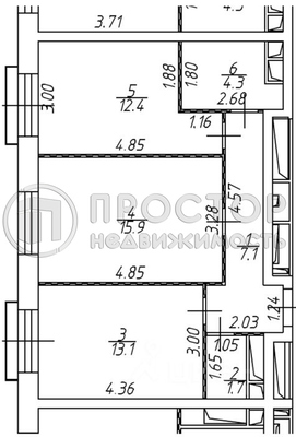 Продам двухкомнатную (2-комн.) квартиру, Пулковская ул, 2, Москва г
