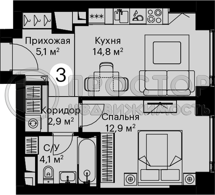 Продам однокомнатную (1-комн.) квартиру (долевое), Волоколамское ш, 95/1к12, Москва г