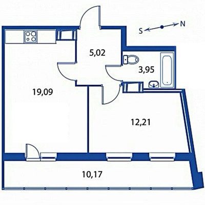Продам однокомнатную (1-комн.) квартиру, Шувалова ул, 19к1, Мурино п
