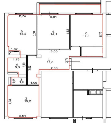 Продам трехкомнатную (3-комн.) квартиру, Севастопольская ул, 43жкж, Симферополь г