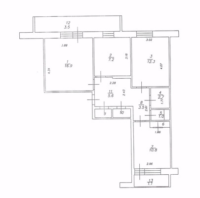 Продам трехкомнатную (3-комн.) квартиру, Марселя Салимжанова ул, 12, Казань г