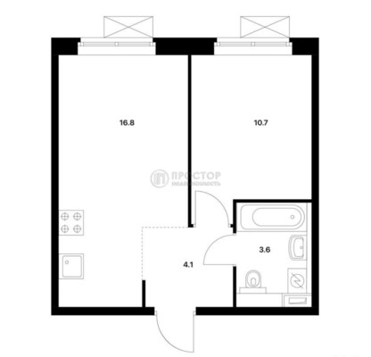 Продам однокомнатную (1-комн.) квартиру, Лесная ул, 2, Боброво рп