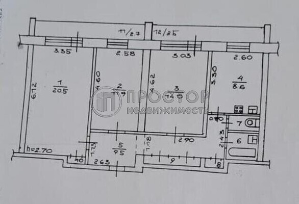Продам трехкомнатную (3-комн.) квартиру, Гагарина ул, 14, Щелково г