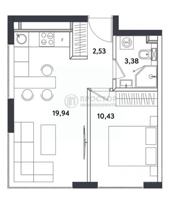Продам двухкомнатную (2-комн.) квартиру, Окружной проезд, 10Б, Москва г