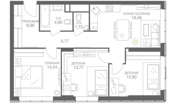 Продам трехкомнатную (3-комн.) квартиру, Шмитовский проезд, 39, Москва г