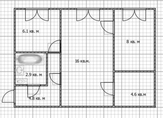 Продам двухкомнатную (2-комн.) квартиру, Тельмана ул, 86, Брянск г