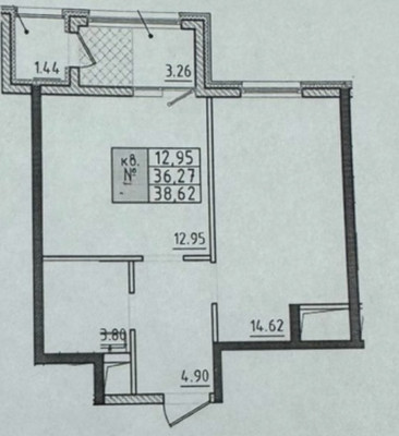 Продам однокомнатную (1-комн.) квартиру (долевое), Грибоедова ул, 7, Симферополь г