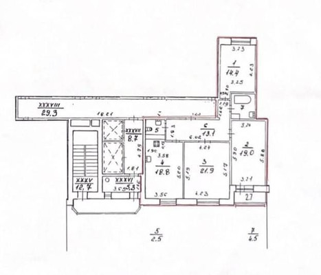 Продам трехкомнатную (3-комн.) квартиру, Пулковская ул, 6к3, Санкт-Петербург г