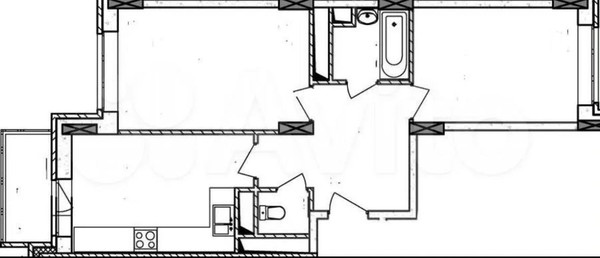 Продам двухкомнатную (2-комн.) квартиру, Объездная дорога ул, 1, Сосновый Бор п
