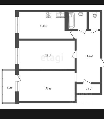 Продам двухкомнатную (2-комн.) квартиру, Оганова ул, 20, Ростов-на-Дону г