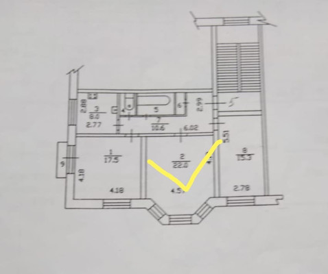 Продам комнату в 3-комн. квартире, Гагарина ул, 31, Чехов г