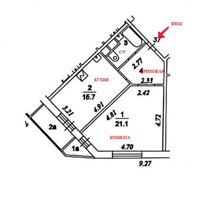 Продам однокомнатную (1-комн.) квартиру, Троицкий б-р, 5, Троицк г