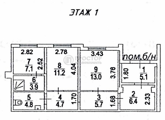 Сдам коммерческое помещение 61,9 м2, Защитников Москвы пр-кт, 5, Москва г