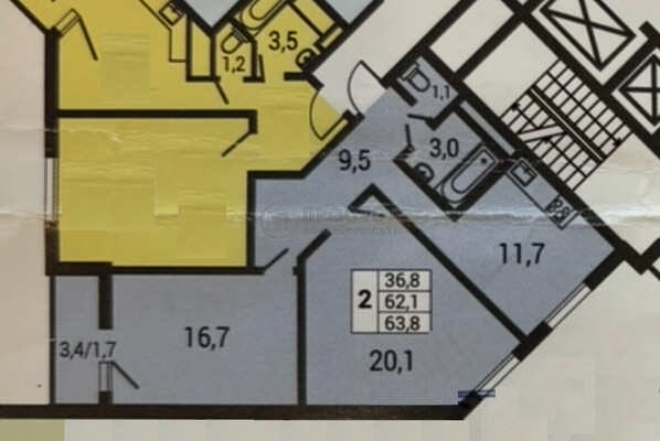 Продам двухкомнатную (2-комн.) квартиру, Липчанского ул, 10, Москва г